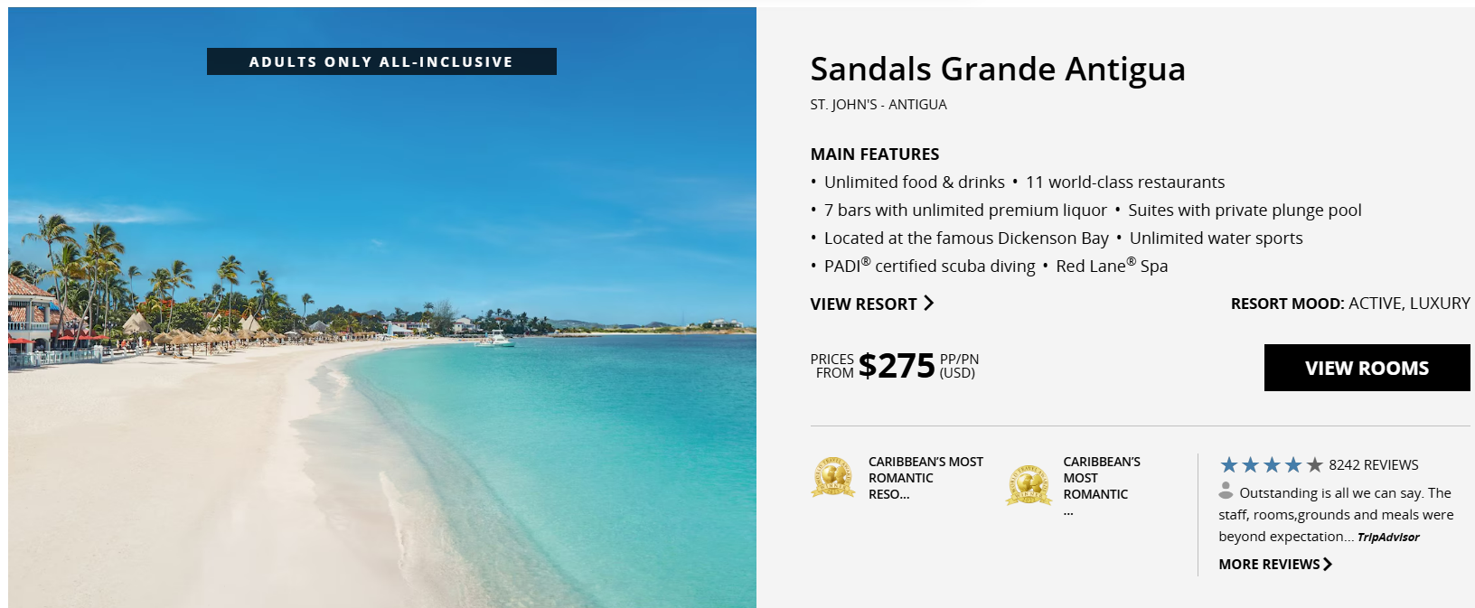 sandals antigua